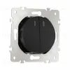 Выключатель двухклавишный с подсветкой Arte Milano 202.31-2.black 202.31-2.black - 7
