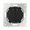 Выключатель двухклавишный проходной Arte Milano 202.33-2.black 202.33-2.black - 7
