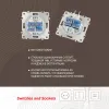 Розетка телефонная RJ11 + компьютерная RJ45 Arte Milano 203.44-1.white 203.44-1.white - 2