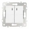 Выключатель двухклавишный с подсветкой Arte Milano 203.31-2.white 203.31-2.white - 6