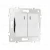 Выключатель двухклавишный проходной Arte Milano 203.33-2.white 203.33-2.white - 6