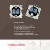 Розетка двойная RJ45 Arte Milano 203.45-2.black 203.45-2.black - 2
