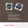 Розетка телефонная RJ11 + компьютерная RJ45 Arte Milano 203.44-1.black 203.44-1.black - 2