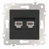 Розетка двойная RJ45 Arte Milano 203.45-2.black 203.45-2.black - 6