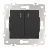 Выключатель двухклавишный с подсветкой Arte Milano 203.31-2.black 203.31-2.black - 6