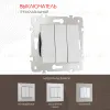 Выключатель трехклавишный Arte Milano 203.30-3.silver 203.30-3.silver - 1