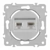 Розетка телефонная RJ11 + компьютерная RJ45 Arte Milano 202.44-1.silver 202.44-1.silver - 7