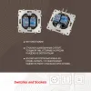 Розетка телефонная RJ11 + компьютерная RJ45 Arte Milano 203.44-1.shampan 203.44-1.shampan - 2