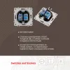 Розетка телефонная RJ11 + компьютерная RJ45 Arte Milano 202.44-1.shampan 202.44-1.shampan - 2