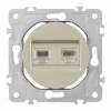 Розетка телефонная RJ11 + компьютерная RJ45 Arte Milano 202.44-1.shampan 202.44-1.shampan - 7