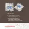 Розетка телефонная RJ11 + компьютерная RJ45 Arte Milano 205.44-1.white 205.44-1.white - 2