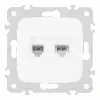 Розетка телефонная RJ11 + компьютерная RJ45 Arte Milano 205.44-1.white 205.44-1.white - 4
