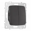Выключатель двухклавишный проходной Arte Milano 205.32-2.black 205.32-2.black - 4