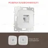 Розетка телефонная RJ11 Arte Milano 205.51-1.silver 205.51-1.silver - 1