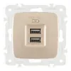 Розетка USB 2.1А+1А Arte Milano 205.46-1.shampan 205.46-1.shampan - 4