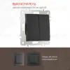 Выключатель двухклавишный проходной Arte Milano 206.32-2.black 206.32-2.black - 1