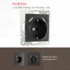 Розетка с заземлением, шторками + 2 USB Arte Milano 206.47-1.black 206.47-1.black - 1