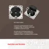 Розетка с заземлением, шторками + 2 USB Arte Milano 206.47-1.black 206.47-1.black - 2