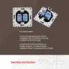 Розетка телефонная RJ11 + компьютерная RJ45 Arte Milano 206.44-1.black 206.44-1.black - 2