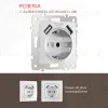 Розетка с заземлением, шторками + 2 USB Arte Milano 206.47-1.silver 206.47-1.silver - 1