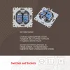 Розетка телефонная RJ11 + компьютерная RJ45 Arte Milano 206.44-1.silver 206.44-1.silver - 2