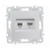 Розетка телефонная RJ11 + компьютерная RJ45 Arte Milano 206.44-1.silver 206.44-1.silver - 4
