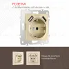 Розетка с заземлением, шторками + 2 USB Arte Milano 206.47-1.shampan 206.47-1.shampan - 1