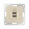 Розетка USB 2.1А+1А Arte Milano 206.46-1.shampan 206.46-1.shampan - 4