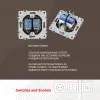 Розетка телефонная RJ11 + компьютерная RJ45 Arte Milano 206.44-1.shampan 206.44-1.shampan - 2