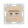 Розетка телефонная RJ11 + компьютерная RJ45 Arte Milano 206.44-1.shampan 206.44-1.shampan - 4