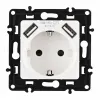 Розетка с заземлением, шторками + 2 USB Arte Milano 217.47-1.white 217.47-1.white - 4