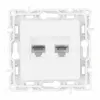 Розетка телефонная RJ11 + компьютерная RJ45 Arte Milano 217.44-1.white 217.44-1.white - 4