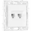 Розетка телефонная RJ11 + компьютерная RJ45 Arte Milano 217.44-1.white 217.44-1.white - 5