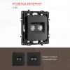 Розетка RJ45 Arte Milano 217.45-2.black 217.45-2.black - 1