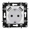Розетка с заземлением, шторками + 2 USB Arte Milano 217.47-1.silver 217.47-1.silver - 4
