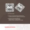 Розетка телефонная RJ11 + компьютерная RJ45 Arte Milano 217.44-1.silver 217.44-1.silver - 2