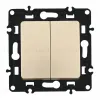Выключатель двухклавишный проходной Arte Milano 217.32-2.shampan 217.32-2.shampan - 4