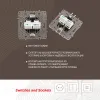 Розетка телефонная RJ11 + компьютерная RJ45 Arte Milano 217.44-1.shampan 217.44-1.shampan - 2