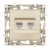 Розетка телефонная RJ11 + компьютерная RJ45 Arte Milano 217.44-1.shampan 217.44-1.shampan - 4