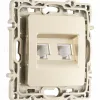 Розетка телефонная RJ11 + компьютерная RJ45 Arte Milano 217.44-1.shampan 217.44-1.shampan - 5