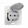 Розетка с заземлением, шторками и защитной крышкой Arte Milano 202.41-1.silver 202.41-1.silver - 7