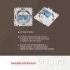 Розетка телефонная RJ11 + компьютерная RJ45 Arte Milano 202.44-1.white 202.44-1.white - 2