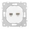 Розетка телефонная RJ11 + компьютерная RJ45 Arte Milano 202.44-1.white 202.44-1.white - 7