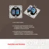 Розетка телефонная RJ11 + компьютерная RJ45 Arte Milano 202.44-1.black 202.44-1.black - 2