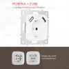 Розетка с заземлением, шторками + 2 USB Arte Milano 205.47-1.white 205.47-1.white - 1