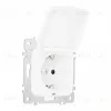 Розетка с заземлением, шторками и защитной крышкой Arte Milano 205.41-1.white 205.41-1.white - 4