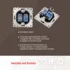 Розетка телефонная RJ11 + компьютерная RJ45 Arte Milano 205.44-1.black 205.44-1.black - 2