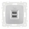 Розетка USB 2.1А+1А Arte Milano 205.46-1.silver 205.46-1.silver - 4