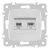 Розетка телефонная RJ11 + компьютерная RJ45 Arte Milano 205.44-1.silver 205.44-1.silver - 4
