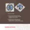 Розетка телефонная RJ11 + компьютерная RJ45 Arte Milano 205.44-1.silver 205.44-1.silver - 2